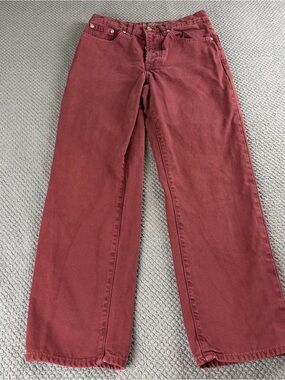 Stussy classic Maroon jeans button fly 28